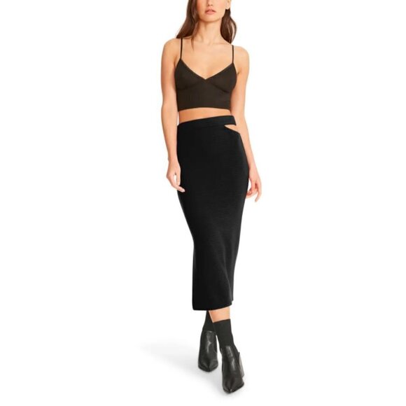 BB Dakota Black Montero Midi Skirt NWT - Picture 1 of 9